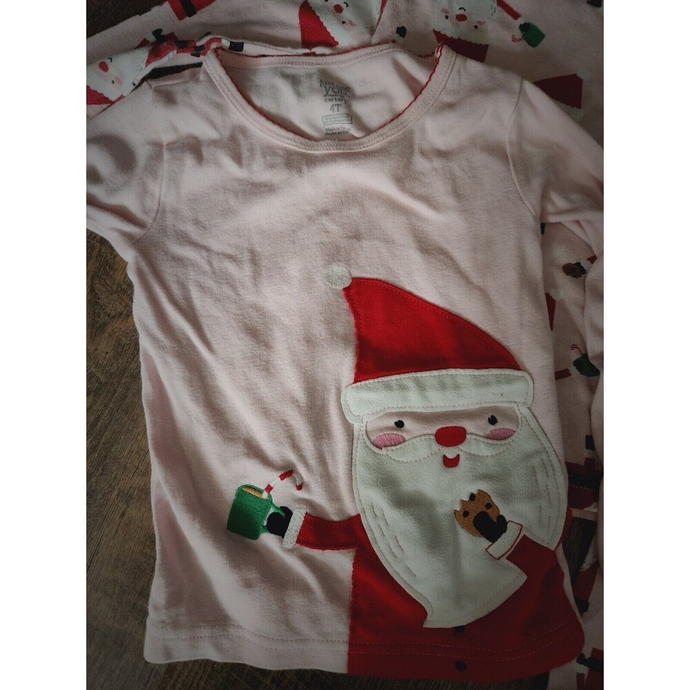 Carters 4T 3 Pc Santa Christmas Holiday Pj Set - Picture 2 of 5